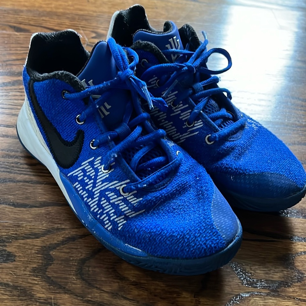Blue Kyrie sneakers